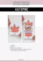 Aperçu - Matériel pour travaux manuels / dessin - Bricolage d’automne - 6 feuilles surprises à colorier et plier - Page 2