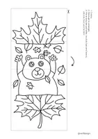 Aperçu - Matériel pour travaux manuels / dessin - Bricolage d’automne - 6 feuilles surprises à colorier et plier - Page 3