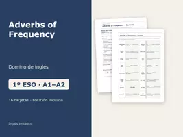 Vista previa - Juegos / Gamificación - Adverbs of Frequency – Dominó de inglés 1º ESO - Portada