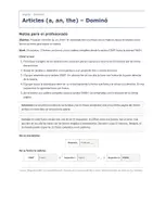 Vista previa - Juegos / Gamificación - Articles (a, an, the) – Dominó de inglés 1º ESO - página 1