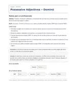 Vista previa - Juegos / Gamificación - Possessive Adjectives – Dominó de inglés 1º ESO - página 1