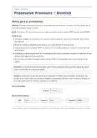 Vista previa - Juegos / Gamificación - Possessive Pronouns – Dominó de inglés 1º ESO - página 1