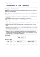 Vista previa - Juegos / Gamificación - Prepositions of Time – Dominó de inglés 1º ESO - página 1