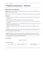 Vista previa - Juegos / Gamificación - Present Continuous – Dominó de inglés 1º ESO - página 1