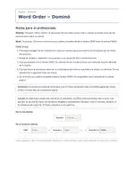 Vista previa - Juegos / Gamificación - Word Order – Dominó de inglés 1º ESO - página 1