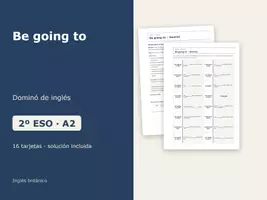 Vista previa - Juegos / Gamificación - Be going to – Dominó de inglés 2º ESO - Portada