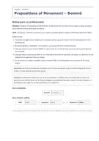 Vista previa - Juegos / Gamificación - Prepositions of Movement – Dominó de inglés 2º ESO - página 1