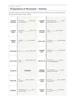 Vista previa - Juegos / Gamificación - Prepositions of Movement – Dominó de inglés 2º ESO - página 2