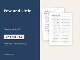 Vista previa - Juegos / Gamificación - Few and Little – Dominó de inglés 2º ESO - Portada