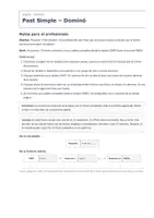 Vista previa - Juegos / Gamificación - Past Simple – Dominó de inglés 2º ESO - página 1