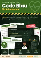 Vorschau - Arbeitsblätter - Code Blau – Die Notaufnahme: Escape Room Biologie Klasse 8 - Rätselkarten + digitale Code-Eingabe | Atmung, Lunge, Herz, Blutkreislauf - Deckblatt