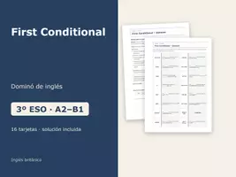 Vista previa - Juegos / Gamificación - First Conditional – Dominó de inglés 3º ESO - Portada
