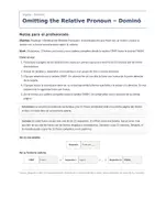 Vista previa - Juegos / Gamificación - Omitting the Relative Pronoun – Dominó de inglés 3º ESO - página 1