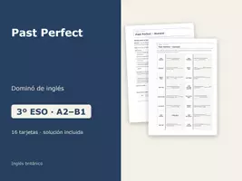 Vista previa - Juegos / Gamificación - Past Perfect – Dominó de inglés 3º ESO - Portada