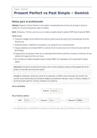 Vista previa - Juegos / Gamificación - Present Perfect vs Past Simple – Dominó de inglés 3º ESO - página 1