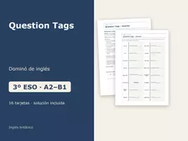 Vista previa - Juegos / Gamificación - Question Tags – Dominó de inglés 3º ESO - Portada