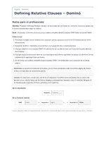 Vista previa - Juegos / Gamificación - Defining Relative Clauses – Dominó de inglés 3º ESO - página 1