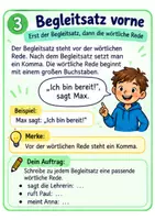 Vorschau - Arbeitsblätter - Wörtliche Rede – 8 Lernkarteiblätter zum Austeilen - Seite 2