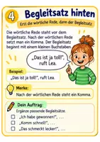 Vorschau - Arbeitsblätter - Wörtliche Rede – 8 Lernkarteiblätter zum Austeilen - Seite 3