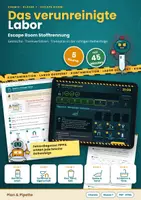 Vorschau - Arbeitsblätter - Das verunreinigte Labor: Escape Room Stofftrennung Chemie Klasse 7 - Rätselkarten + digitale Code-Eingabe | Reinstoffe, Gemischarten, Trennverfahren, Trennplan - Deckblatt
