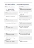 Vista previa - Hojas de trabajo - Adverbs of Frequency – Fichas por parejas de inglés 1º ESO - página 2