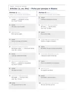 Vista previa - Hojas de trabajo - Articles (a, an, the) – Fichas por parejas de inglés 1º ESO - página 2