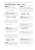 Vista previa - Hojas de trabajo - Can / Can't – Fichas por parejas de inglés 1º ESO - página 2