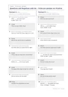 Vista previa - Hojas de trabajo - Questions and Negatives with Do – Fichas por parejas de inglés 1º ESO - página 3