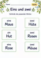 Vorschau - Arbeitsblätter - Einzahl und Mehrzahl Klasse 1 – Lesegarten | Deutsch Klasse 1 | 10 Arbeitsblätter als PDF - Seite 2