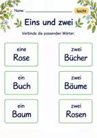 Vorschau - Arbeitsblätter - Einzahl und Mehrzahl Klasse 1 – Lesegarten | Deutsch Klasse 1 | 10 Arbeitsblätter als PDF - Seite 3