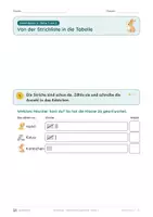 Vorschau - Arbeitsblätter - Strichlisten, Tabellen und Diagramme – Klasse 2 – Übungsheft mit großer Schrift - Seite 3
