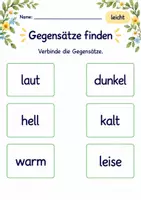 Vorschau - Arbeitsblätter - Gegensätze finden Klasse 1 – Lesegarten | Deutsch Klasse 1 | 10 Arbeitsblätter als PDF - Seite 2
