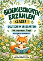 Vorschau - Arbeitsblätter - Bildergeschichten erzählen Klasse 1 – Lesegarten | Deutsch Klasse 1 | 10 Arbeitsblätter als PDF - Deckblatt