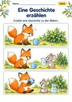 Vorschau - Arbeitsblätter - Bildergeschichten erzählen Klasse 1 – Lesegarten | Deutsch Klasse 1 | 10 Arbeitsblätter als PDF - Seite 2