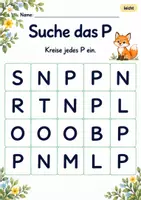 Vorschau - Arbeitsblätter - Buchstaben finden Klasse 1 – Tierfreunde | Deutsch Klasse 1 | 10 Arbeitsblätter als PDF - Seite 1