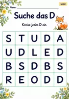 Vorschau - Arbeitsblätter - Buchstaben finden Klasse 1 – Tierfreunde | Deutsch Klasse 1 | 10 Arbeitsblätter als PDF - Seite 2