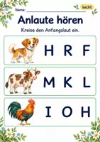 Vorschau - Arbeitsblätter - Anlaute hören Klasse 1 – Tierfreunde | Deutsch Klasse 1 | 10 Arbeitsblätter als PDF - Seite 1
