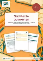 Vorschau - Unterrichtsreihen - Sachtexte auswerten – Klasse 4 – Übungsheft – Sparpaket: beide Fassungen - Seite 1