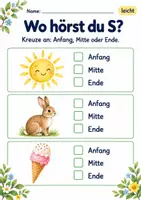Vorschau - Arbeitsblätter - Laute im Wort finden Klasse 1 – Tierfreunde | Deutsch Klasse 1 | 10 Arbeitsblätter als PDF - Seite 1