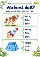 Vorschau - Arbeitsblätter - Laute im Wort finden Klasse 1 – Tierfreunde | Deutsch Klasse 1 | 10 Arbeitsblätter als PDF - Seite 3