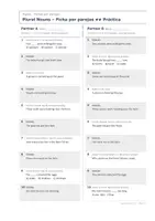 Vista previa - Hojas de trabajo - Fichas por parejas (1 de 3) – Paquete de inglés 1º ESO - página 3