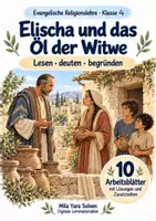 Vorschau - Arbeitsblätter - Elischa und das Öl der Witwe | Religion Klasse 4 Arbeitsblätter | Evangelische Religionslehre | 10 Arbeitsblätter als PDF - Deckblatt