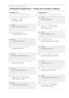 Vista previa - Hojas de trabajo - Possessive Adjectives – Fichas por parejas de inglés 1º ESO - página 2