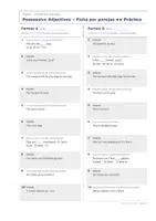Vista previa - Hojas de trabajo - Possessive Adjectives – Fichas por parejas de inglés 1º ESO - página 3