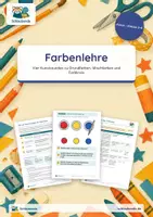 Vorschau - Stundenentwürfe - Farbenlehre – Klasse 2–4 – Unterrichtsreihe Kunst - Deckblatt