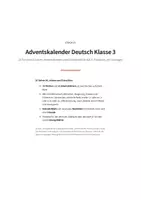 Vorschau - Arbeitsblätter - Adventskalender Deutsch Klasse 3 | 24 Türchen Lesen, Rechtschreiben, Grammatik | Rätsel mit Lösungen - Seite 1