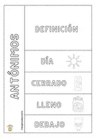 Vista previa - Hojas de trabajo - FLIPBOOK ANTÓNIMOS - ANTÒNIMS - Portada