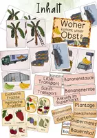 Vorschau - Präsentationen/Tafelbilder - Tafelmaterial Woher kommt das Obst ? - Bildkarten & Textkarten - Seite 1