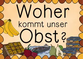 Vorschau - Präsentationen/Tafelbilder - Tafelmaterial Woher kommt das Obst ? - Bildkarten & Textkarten - Seite 2