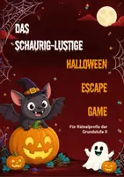 Vorschau - Arbeitsblätter - Halloween Escape Game Deutsch 3./4. Klasse – Verben, Groß-/Kleinschreibung, Morse-Code (rot) - Deckblatt